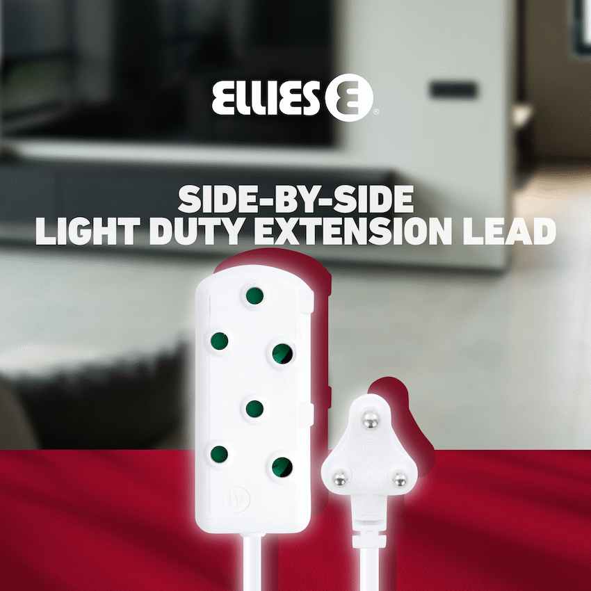 Ellies Side-by-Side Light Duty Extension Lead - 5m