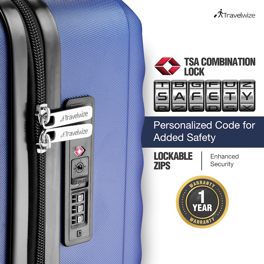 Travelwize Astra ABS 67cm 4-Wheel Spinner Luggage - Navy