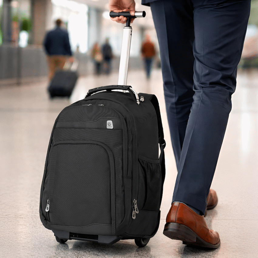 Volkano Lincoln 15.6" Laptop Trolley Backpack - Black