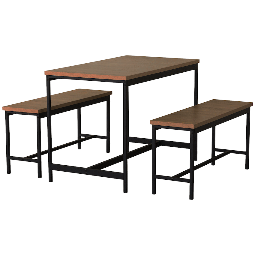 Everfurn Gwen Dining Set - Mahogany
