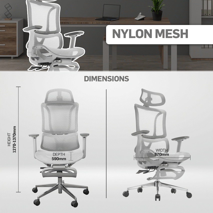Everfurn Nebula High Back Office Chair - Ergonomic