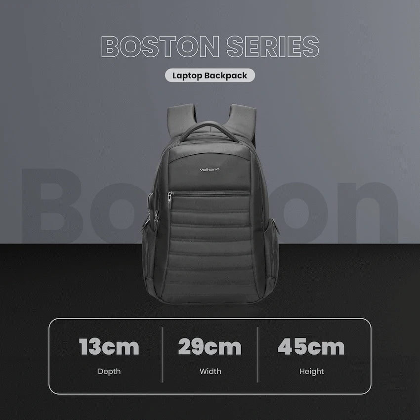 Volkano Boston 15.6" Laptop Backpack - Black