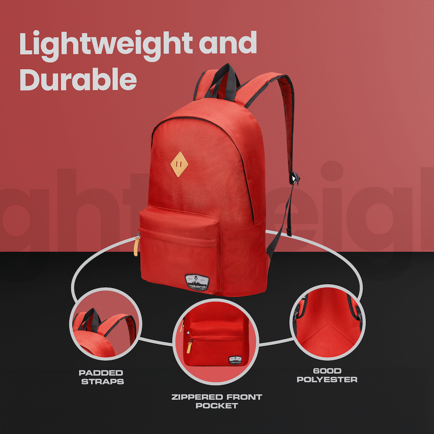 Volkano Distinct 15.6" Laptop Backpack - Red