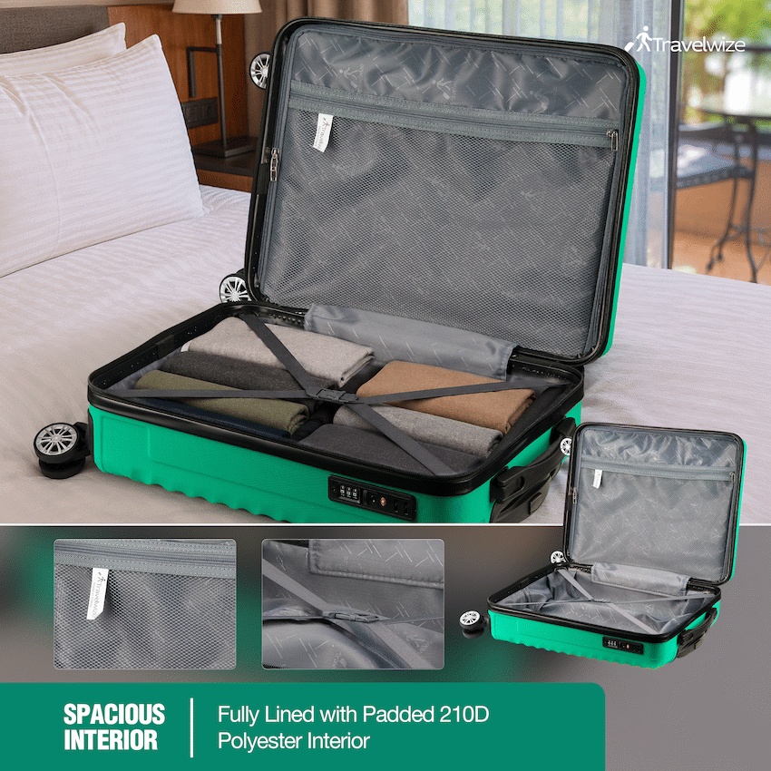Travelwize Astra ABS 67cm 4-Wheels Spinner Luggage - Jade