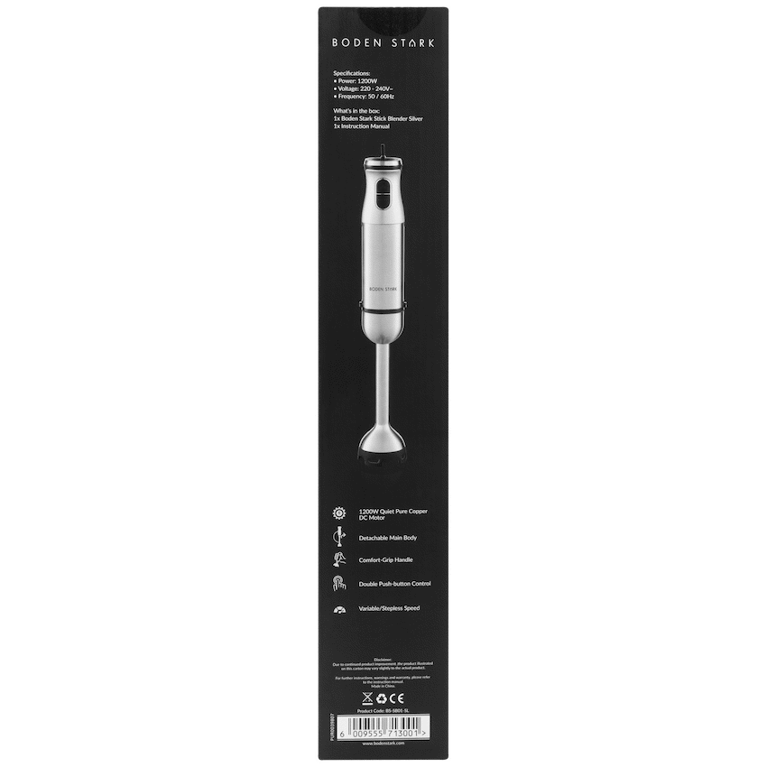 Boden Stark Stick Blender Silver