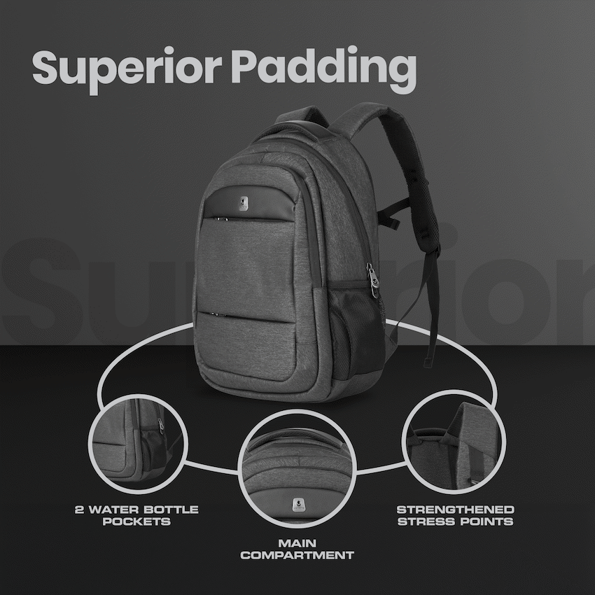 Volkano Woodrow 15.6" Laptop Backpack - Dark Grey