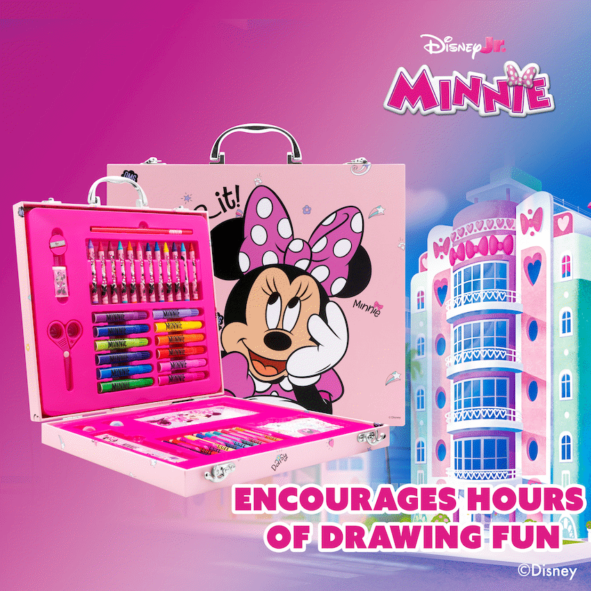 42-Piece Colouring Stationery Briefcase - Minnie Mouse