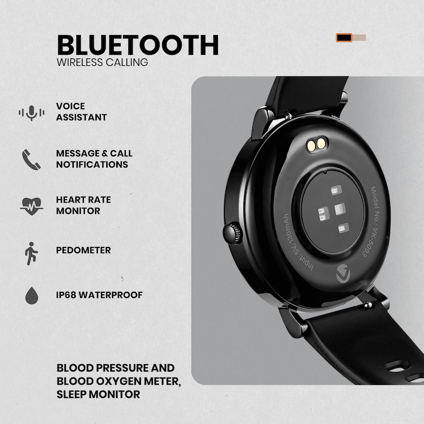 Volkano Aurora Series Ladies Smart Watch - Black