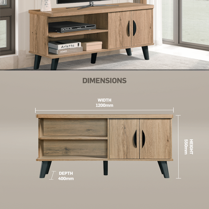 Everfurn Altitude Tall TV Stand