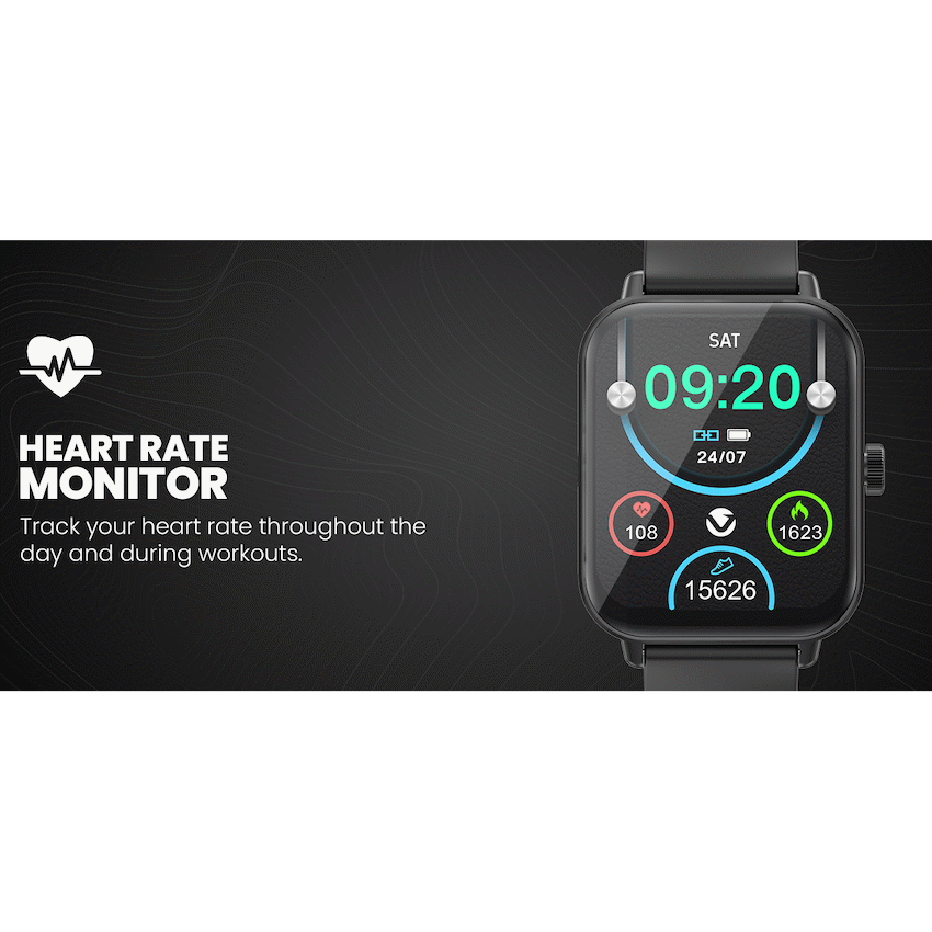 Volkano Chroma Series Smartwatch with Black Strap