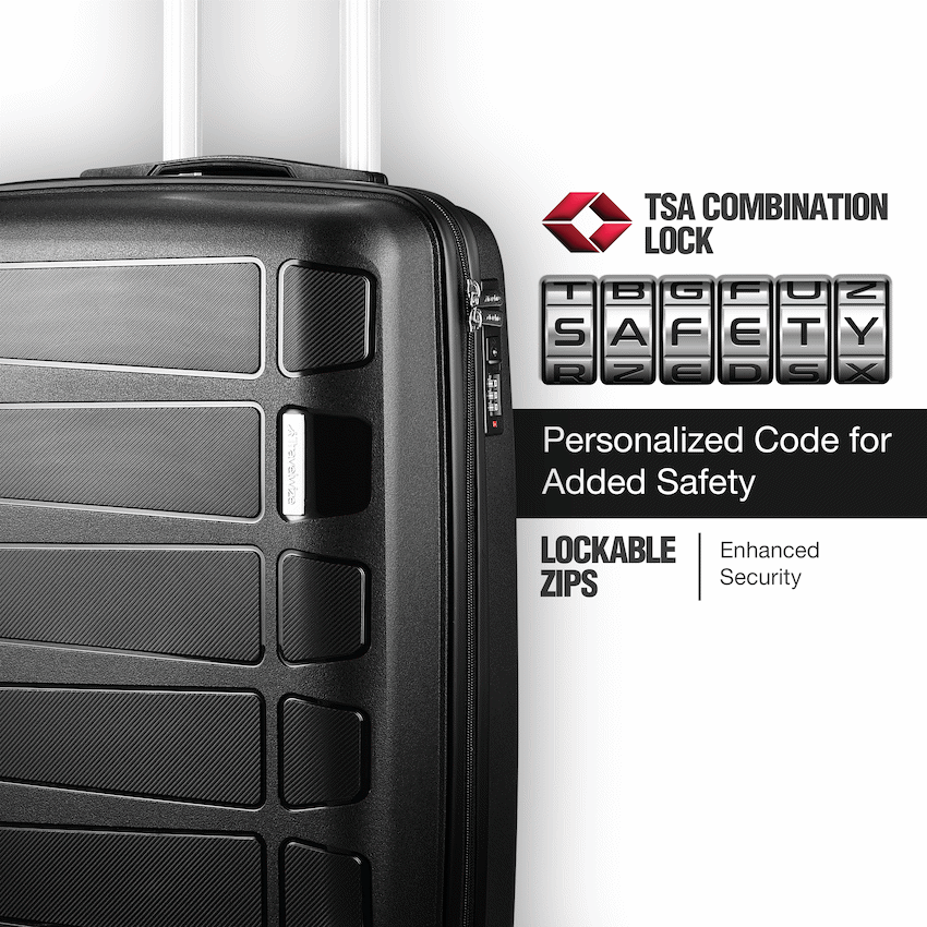 Travelwize Tourer PP 55cm 4-wheel Spinner Luggage Black