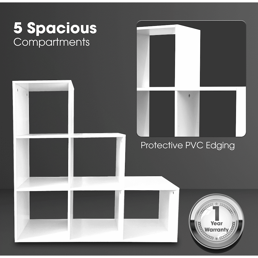 Everfurn Hexagon Bookshelf, High Pressure Laminate