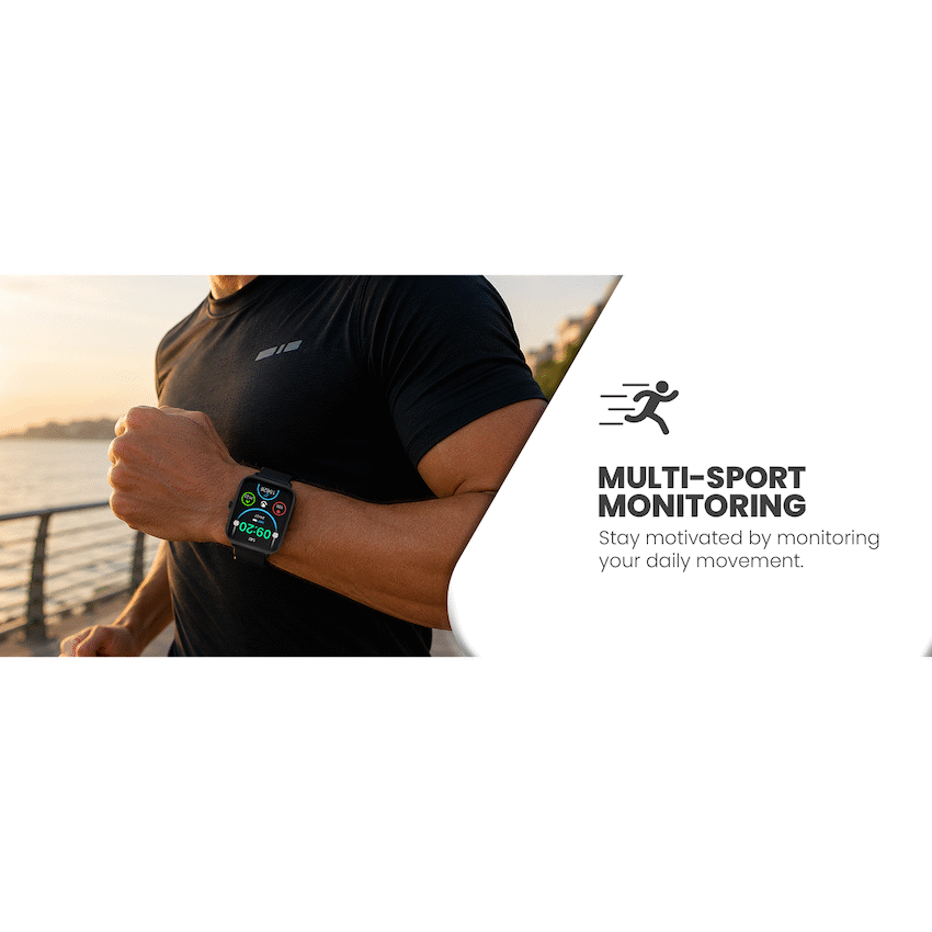 Volkano Chroma Series Smartwatch with Black Strap