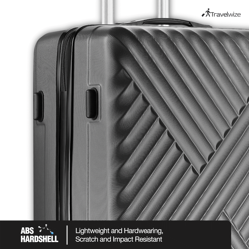 Travelwize Astra ABS 67cm 4-Wheel Spinner Luggage - Black