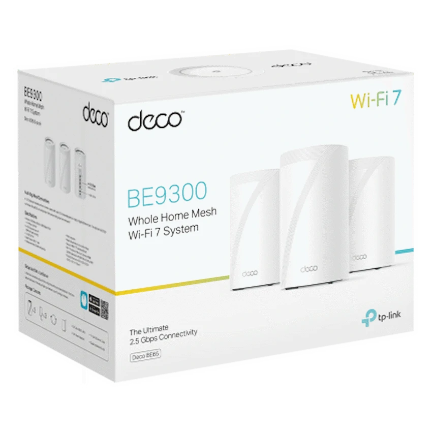 TP-Link Deco BE65 (3-Pack) BE9300 Whole Home Mesh Wi-Fi 7 System