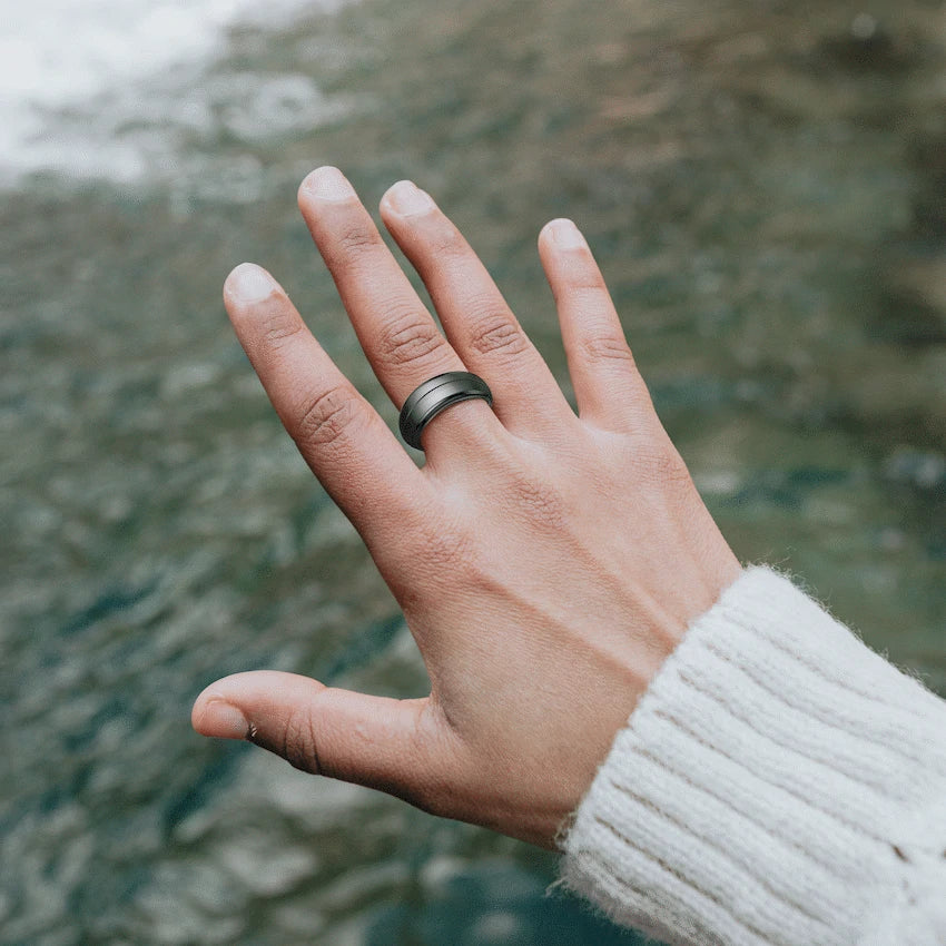 Volkano Ring Series Smart Ring with Charge Case - Black 18.9mm