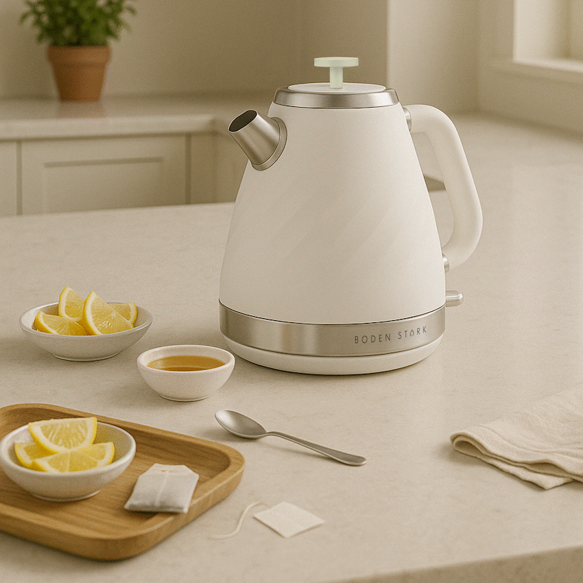 Boden Stark 1.7l Stainless Steel Kettle - White