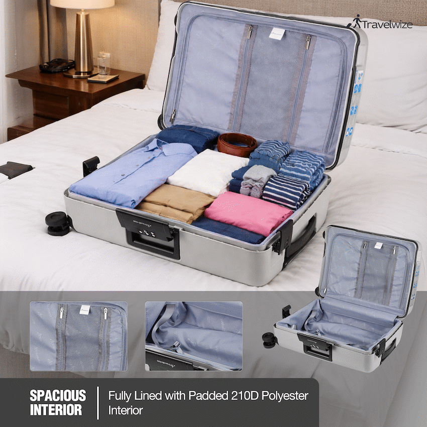 Travelwize Clipper PP 55cm 4-Wheel Spinner Luggage Nardo Grey