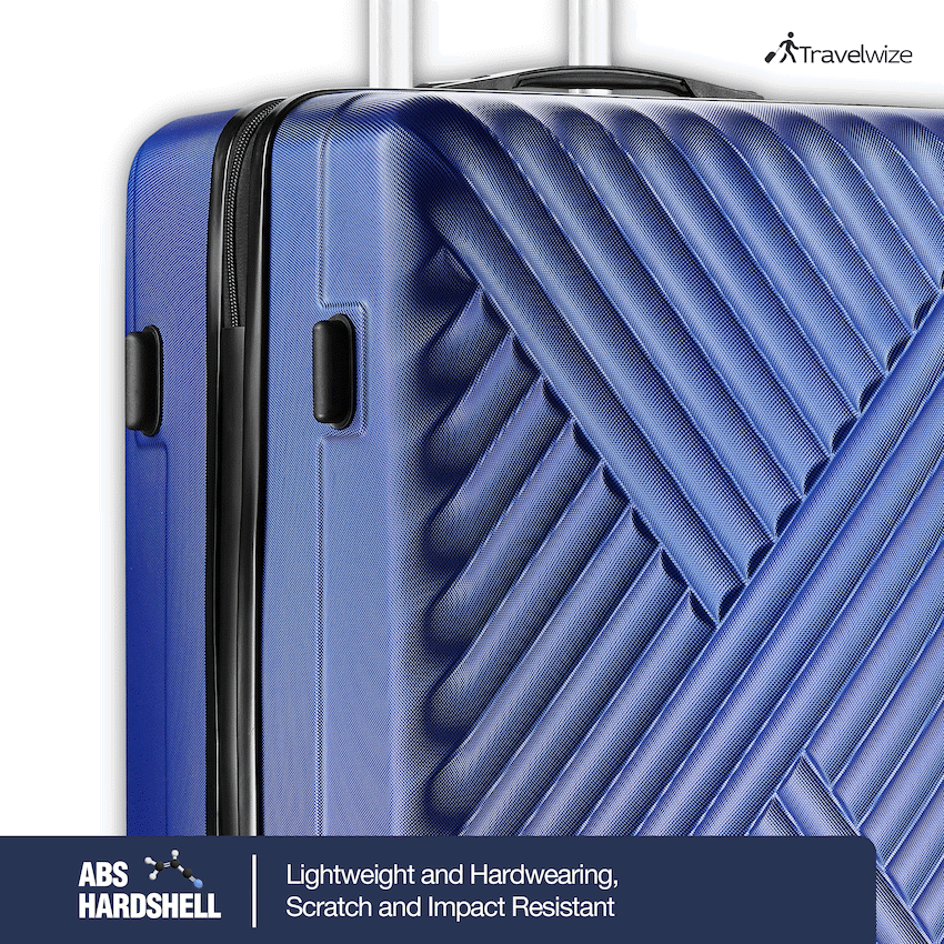 Travelwize Astra ABS 55cm 4-Wheel Spinner Luggage - Navy
