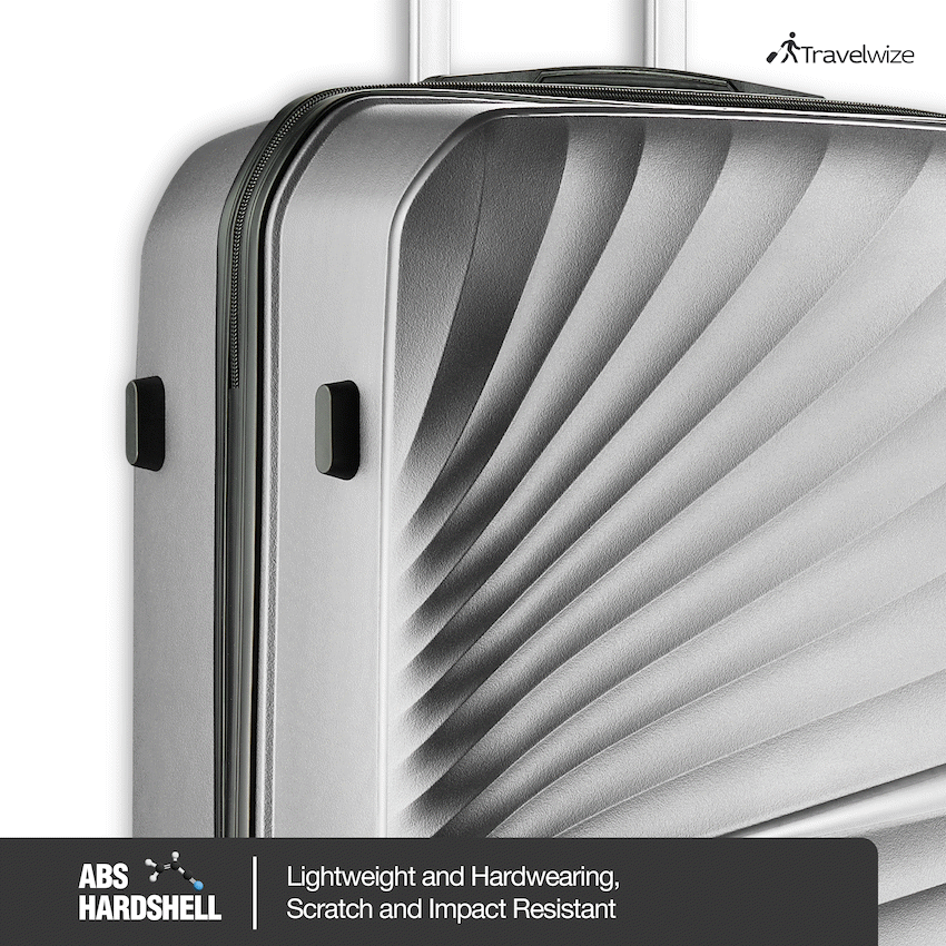 Travelwize Quartz PP 76cm 4-Wheel Spinner Luggage - Silver