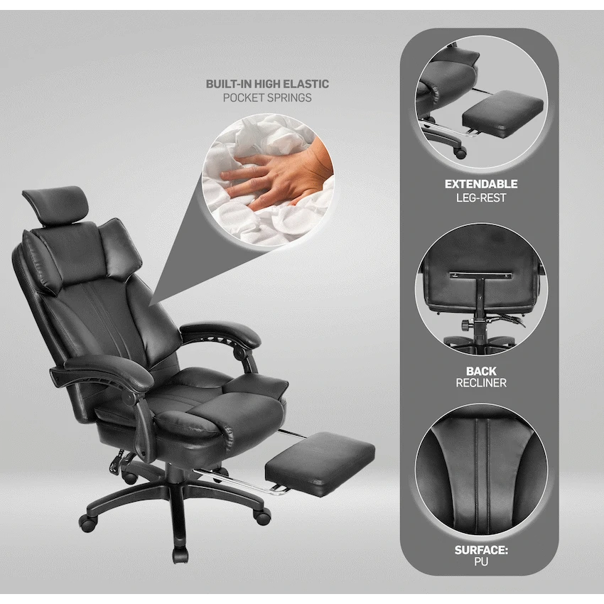Emperor High Back Chair - Black