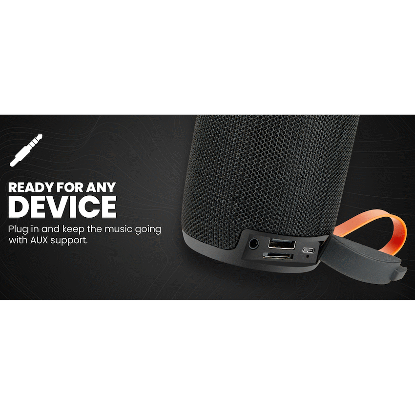Volkano Stun 2.0 Series Bluetooth Speaker - Black