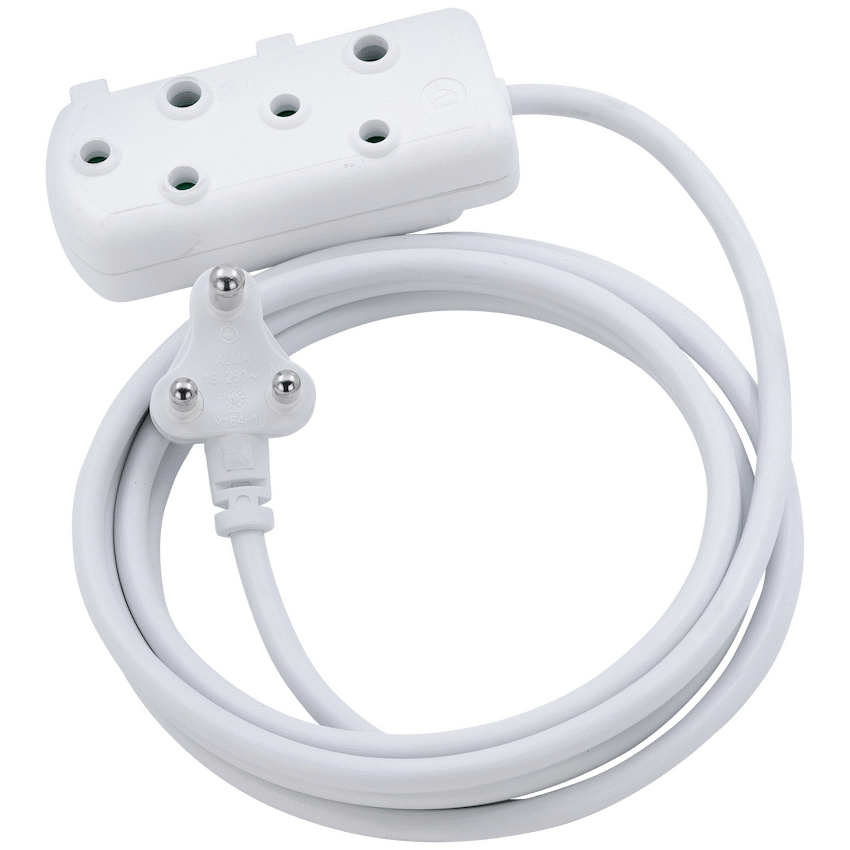 Switched Heavy Duty Side by Side (SBS) Extension Leads 5m - WT