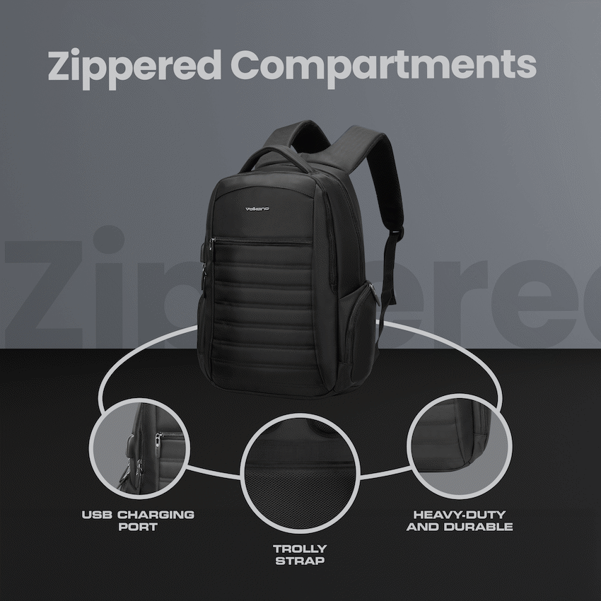 Volkano Boston 15.6" Laptop Backpack - Black