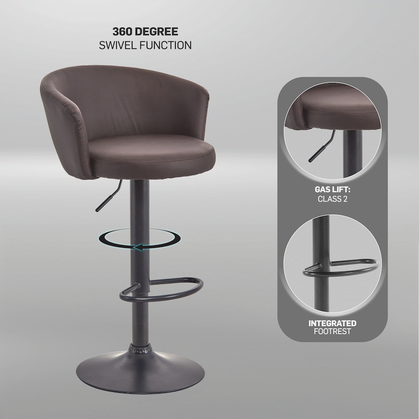 Everfurn Titan Barstool - Brown