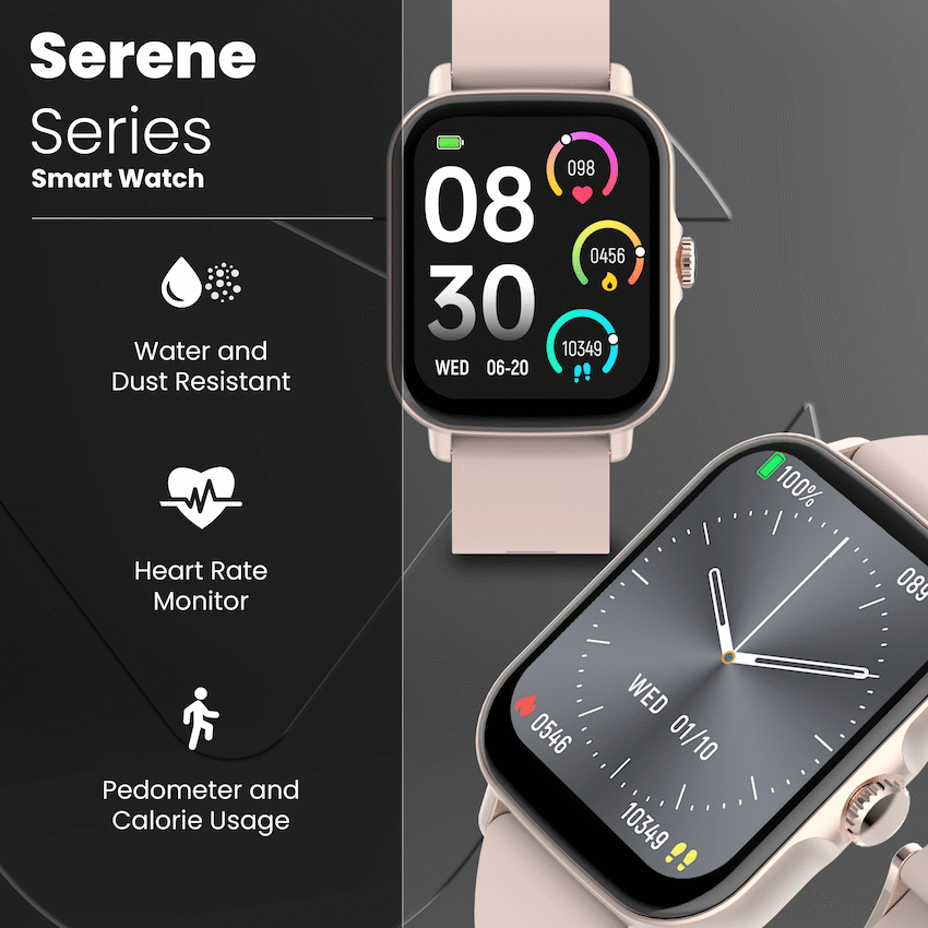 Volkano Active Tech Serene series Watch with heart rate monitor - Gold