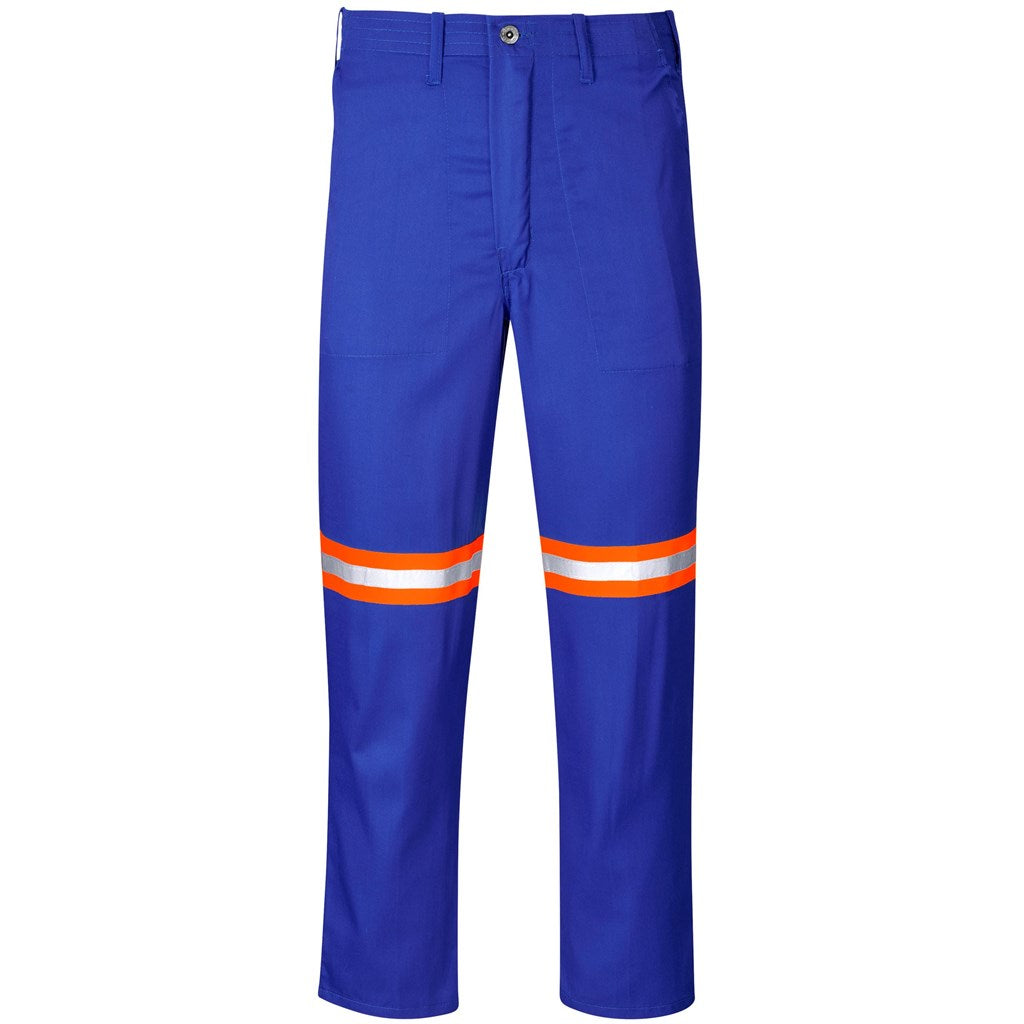 Trade Polycotton Pants - Reflective Legs - Orange Tape - ROYAL BLUE