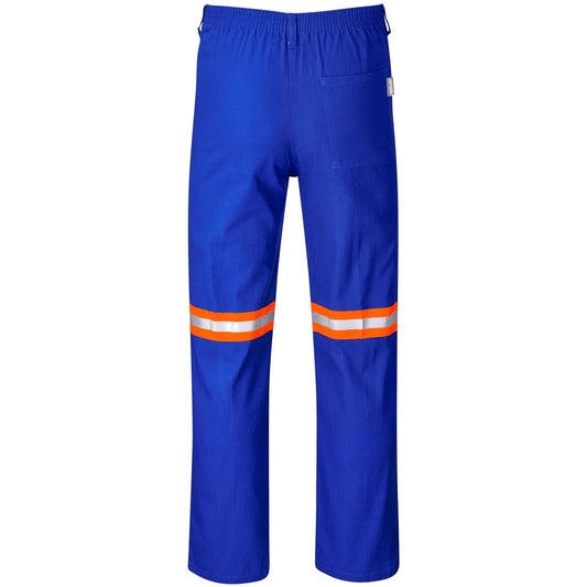 Artisan Premium 100% Cotton Pants - Reflective Legs - Orange Tape - Royal Blue