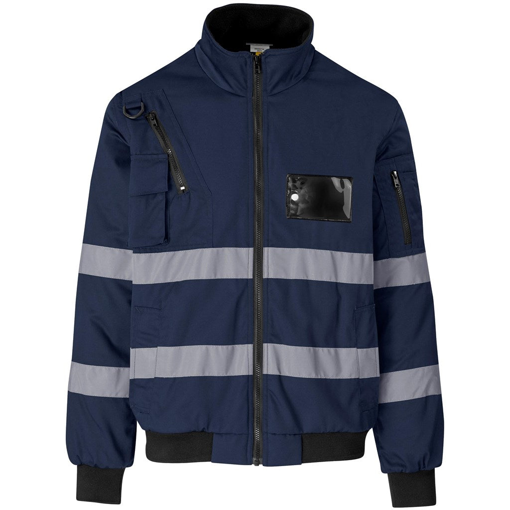 Techno Padded Hi-Viz Reflective Bunny Jacket - NAVY