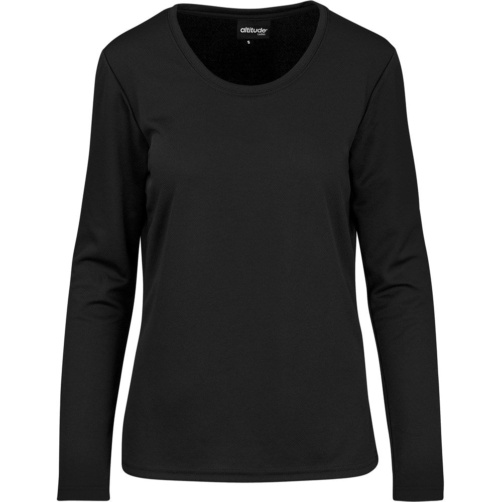 Ladies Long Sleeve All Star T-Shirt - BLACK