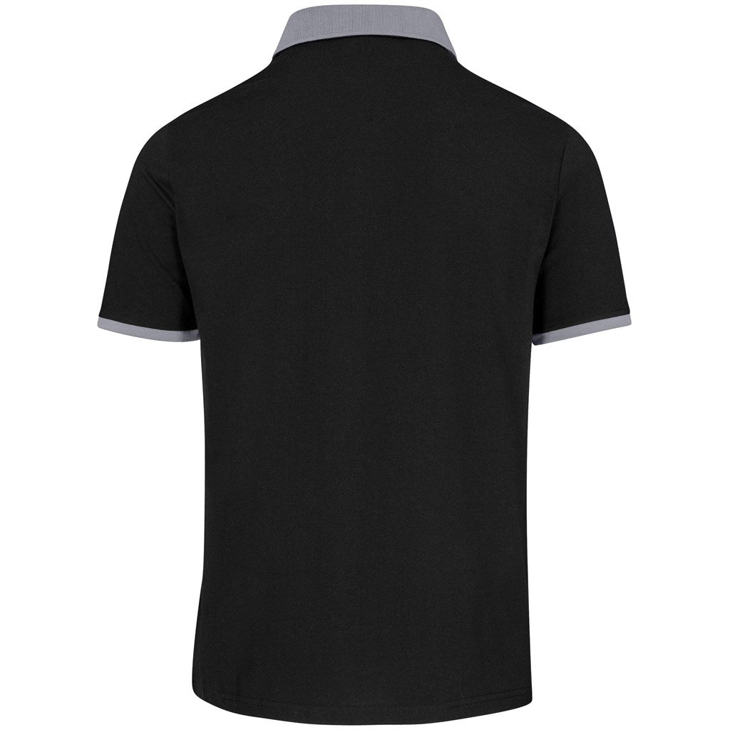 Mens Caliber Golf Shirt - Black Grey