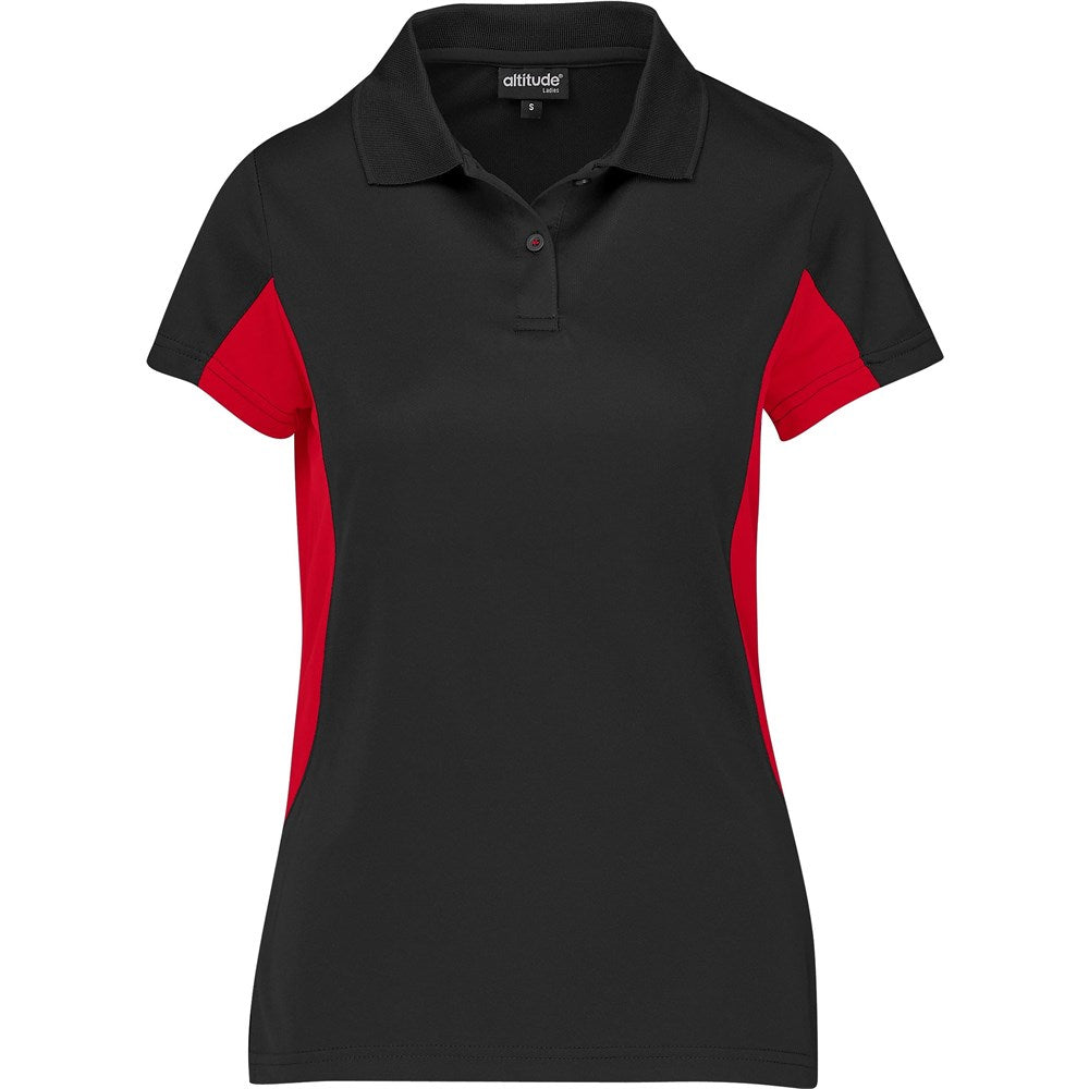 Ladies Championship Golf Shirt - BLACK RED