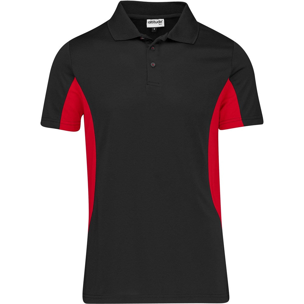 Mens Championship Golf Shirt - BLACK RED