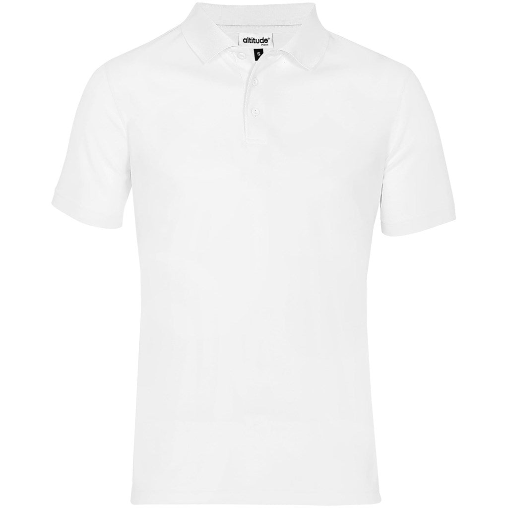 Mens Distinct Golf Shirt - WHITE