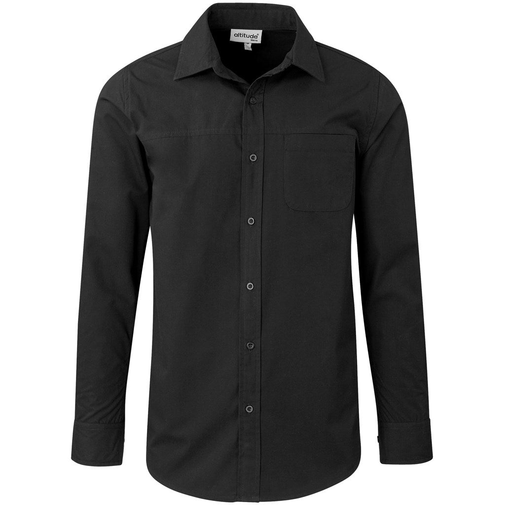 Mens Long Sleeve Empire Shirt - BLACK