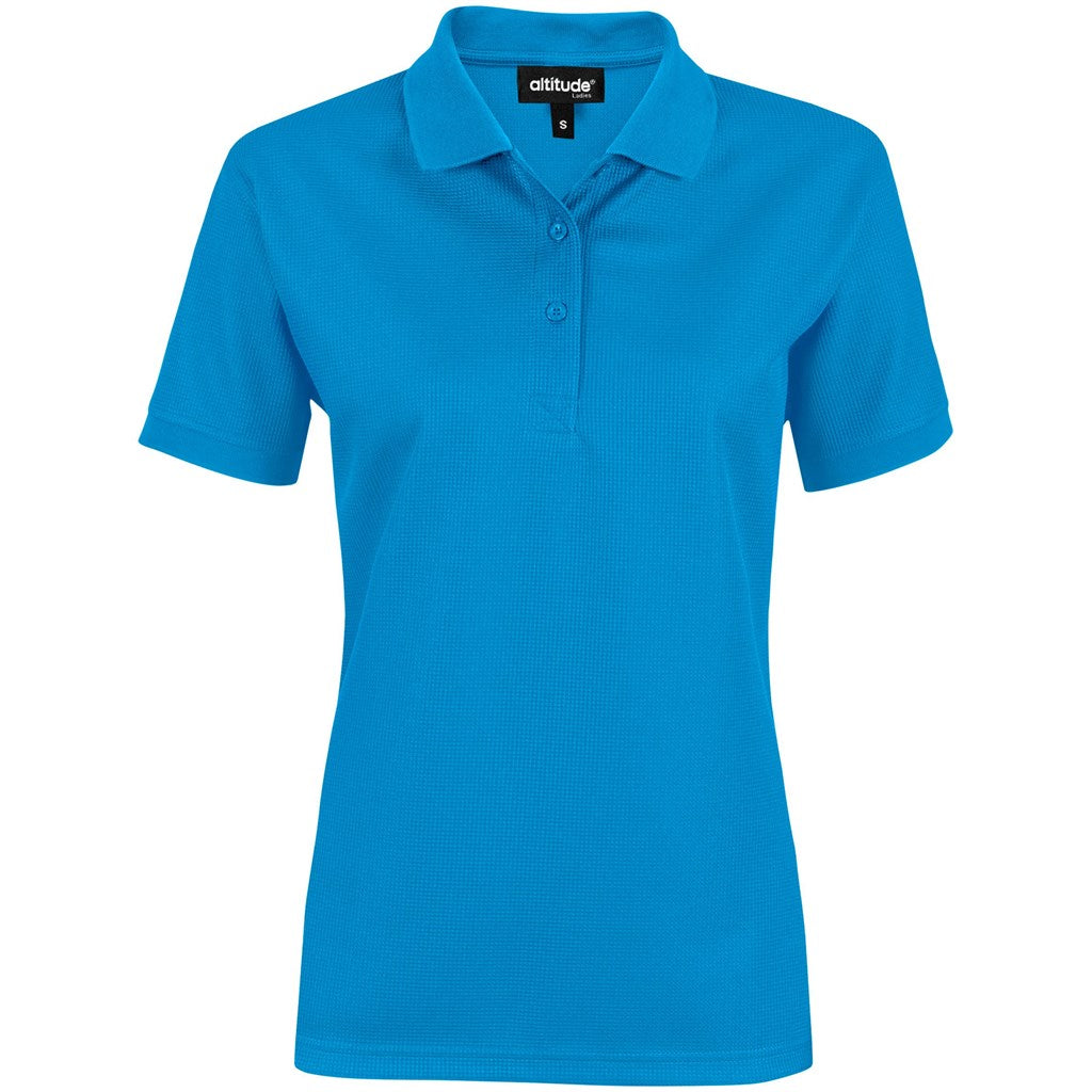 Ladies Exhibit Golf Shirt - AQUA