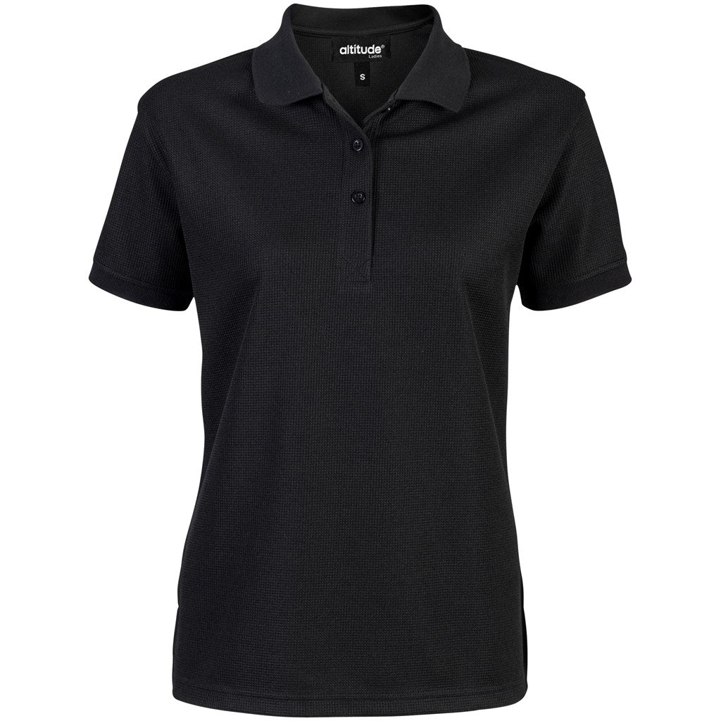 Ladies Exhibit Golf Shirt - BLACK