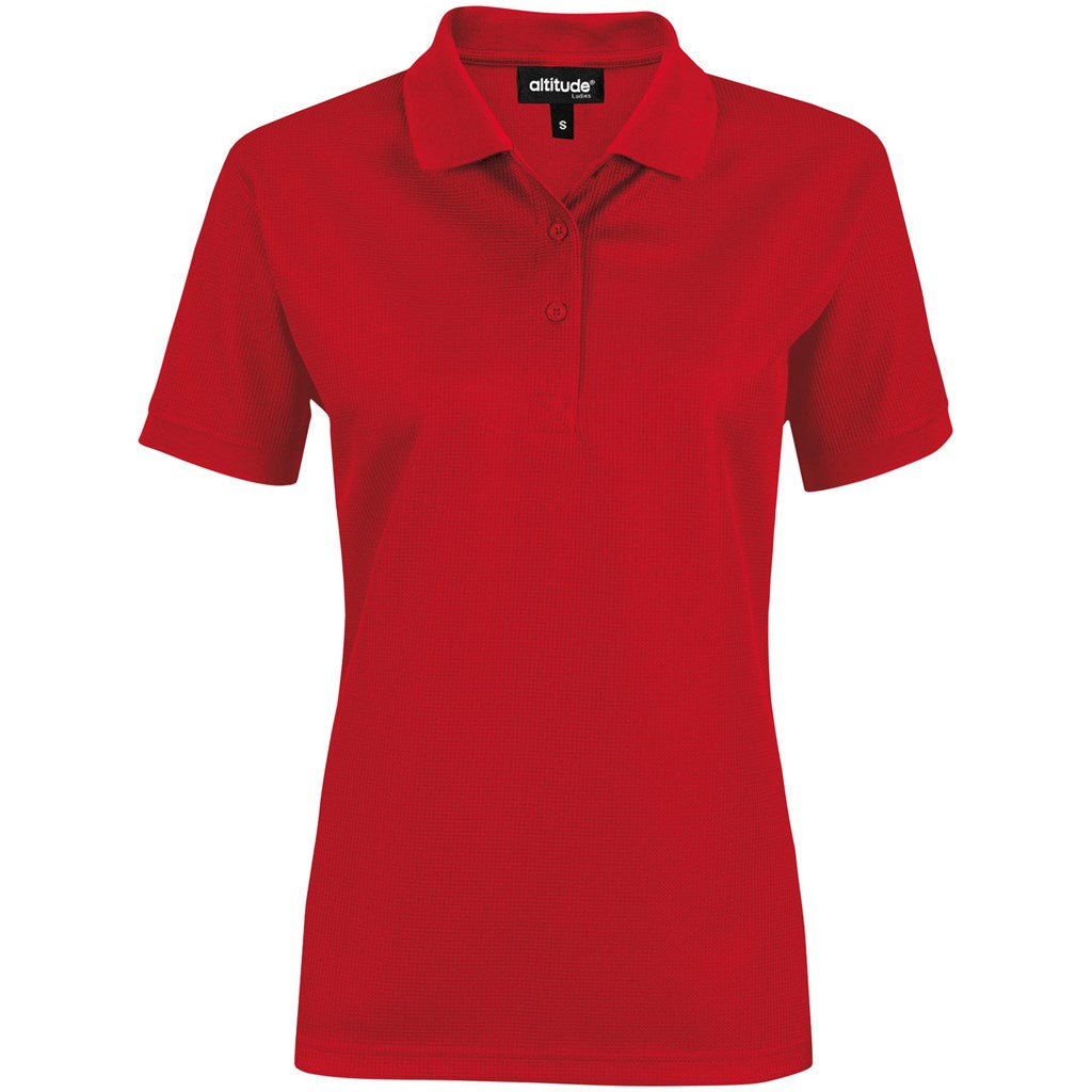 Ladies Exhibit Golf Shirt - RED