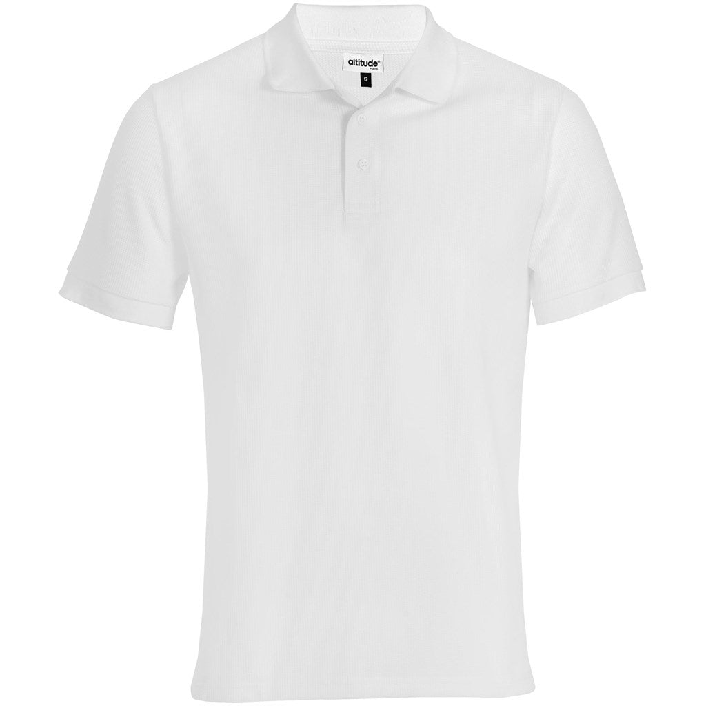 Mens Exhibit Golf Shirt - WHITE