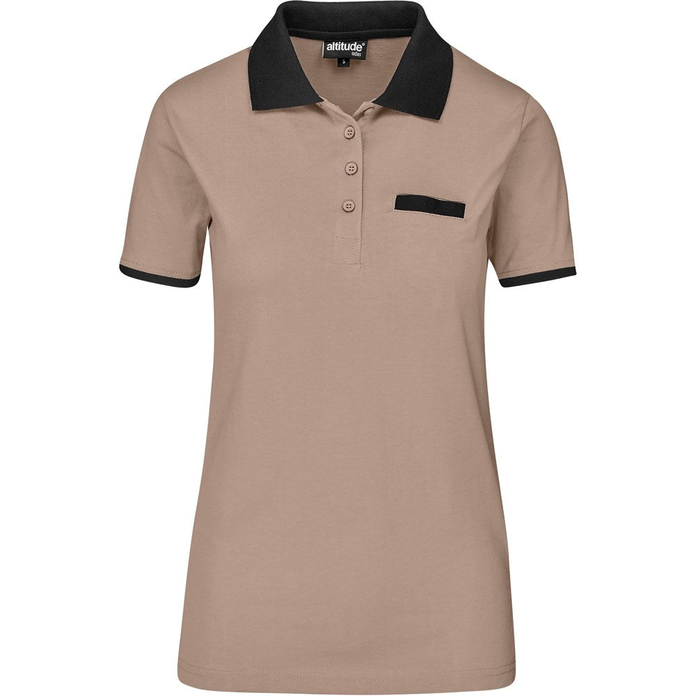 Ladies Caliber Golf Shirt - STONE