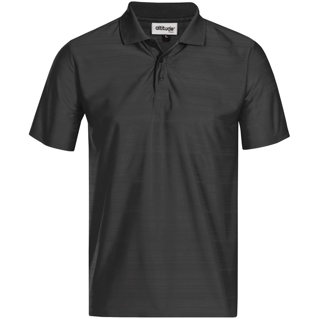 Mens Milan Golf Shirt - BLACK