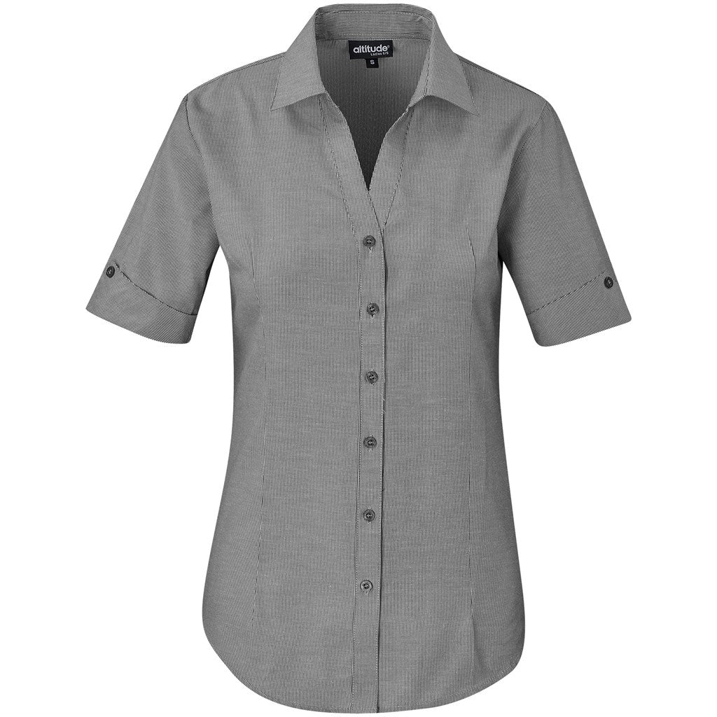 Ladies Short Sleeve Northampton Shirt - BLACK