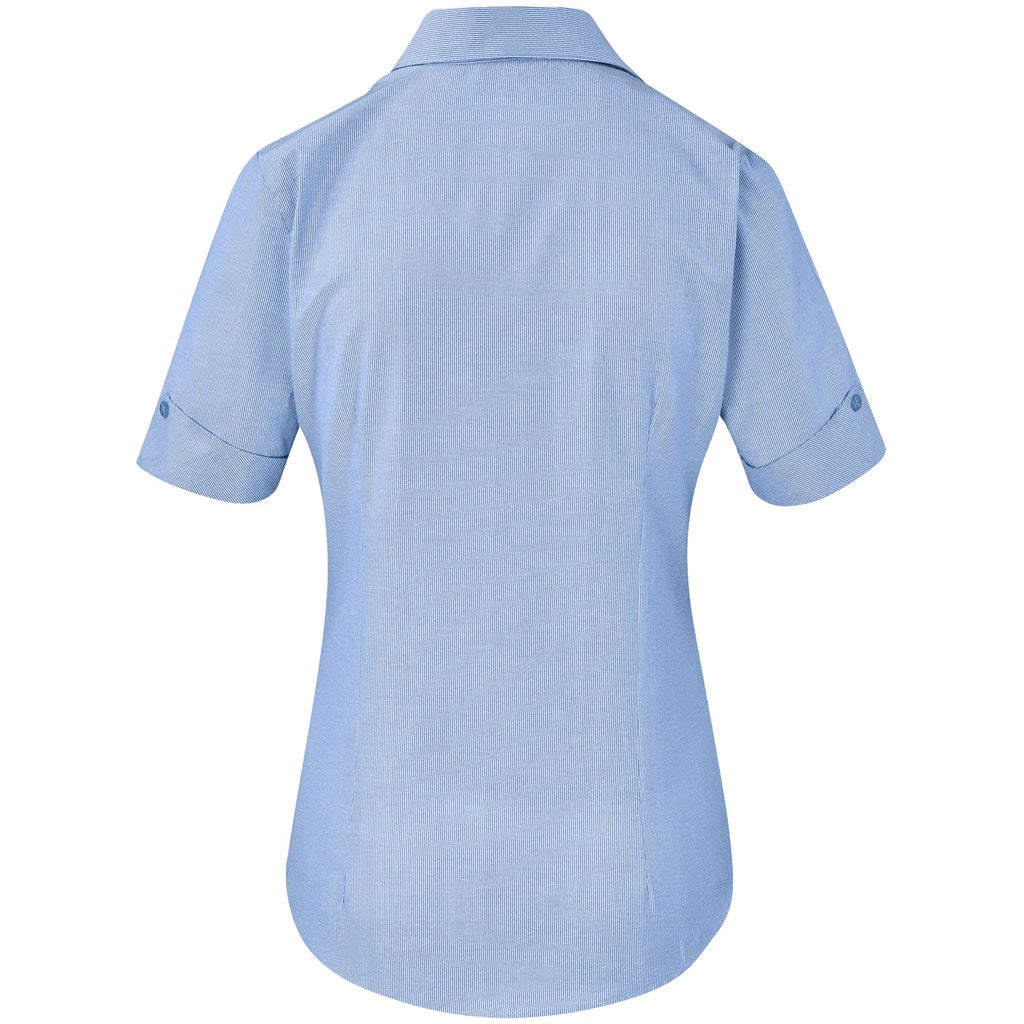 Ladies Short Sleeve Northampton Shirt - Sky Blue