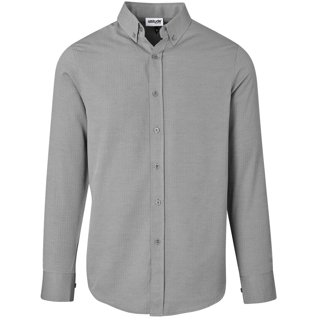 Mens Long Sleeve Nottingham Shirt - GREY