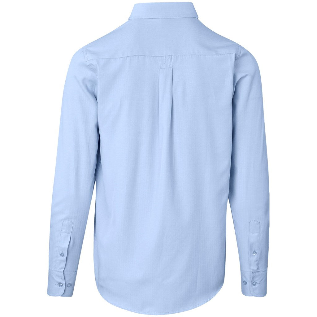 Mens Long Sleeve Nottingham Shirt - Sky Blue