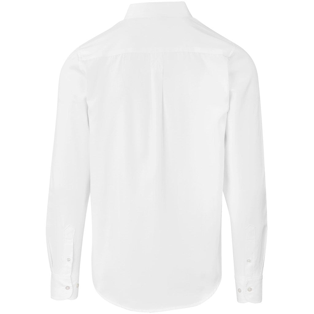 Mens Long Sleeve Nottingham Shirt - White